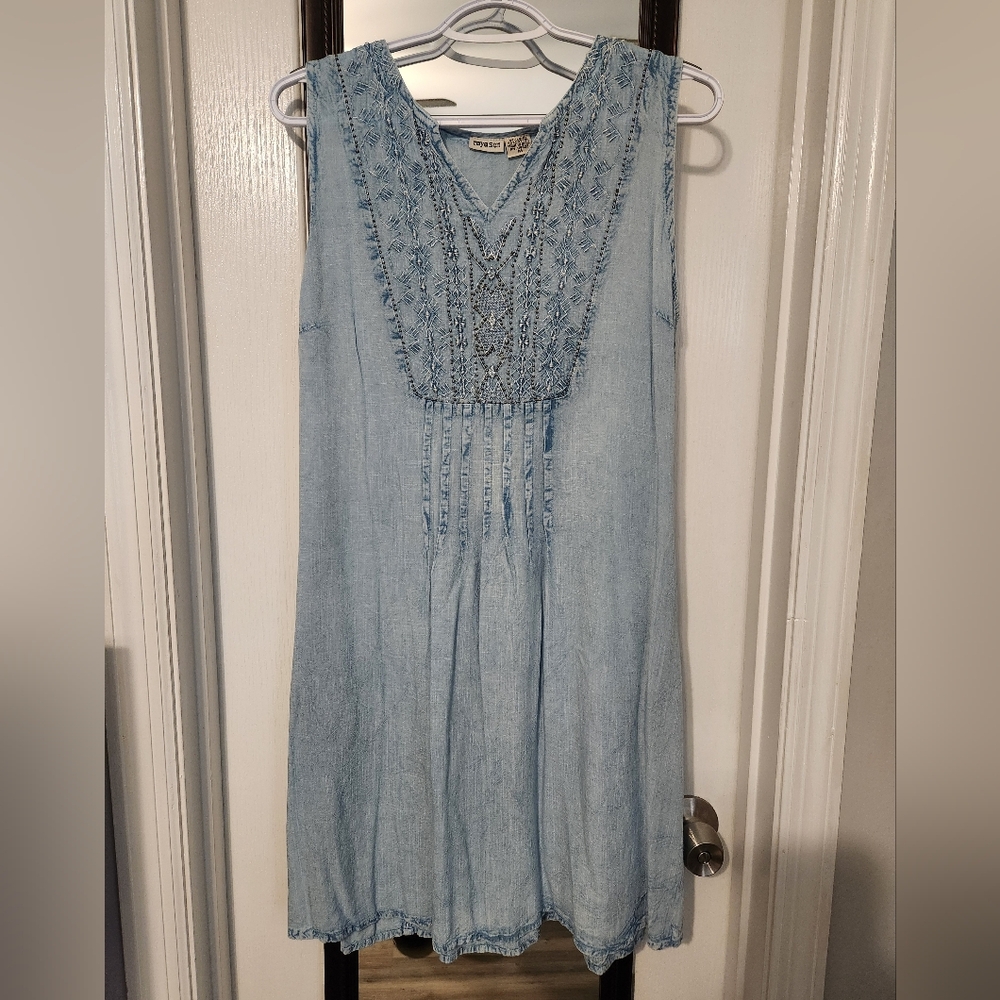 Raya Sun Women's Size Medium Cotton/Linen Dress